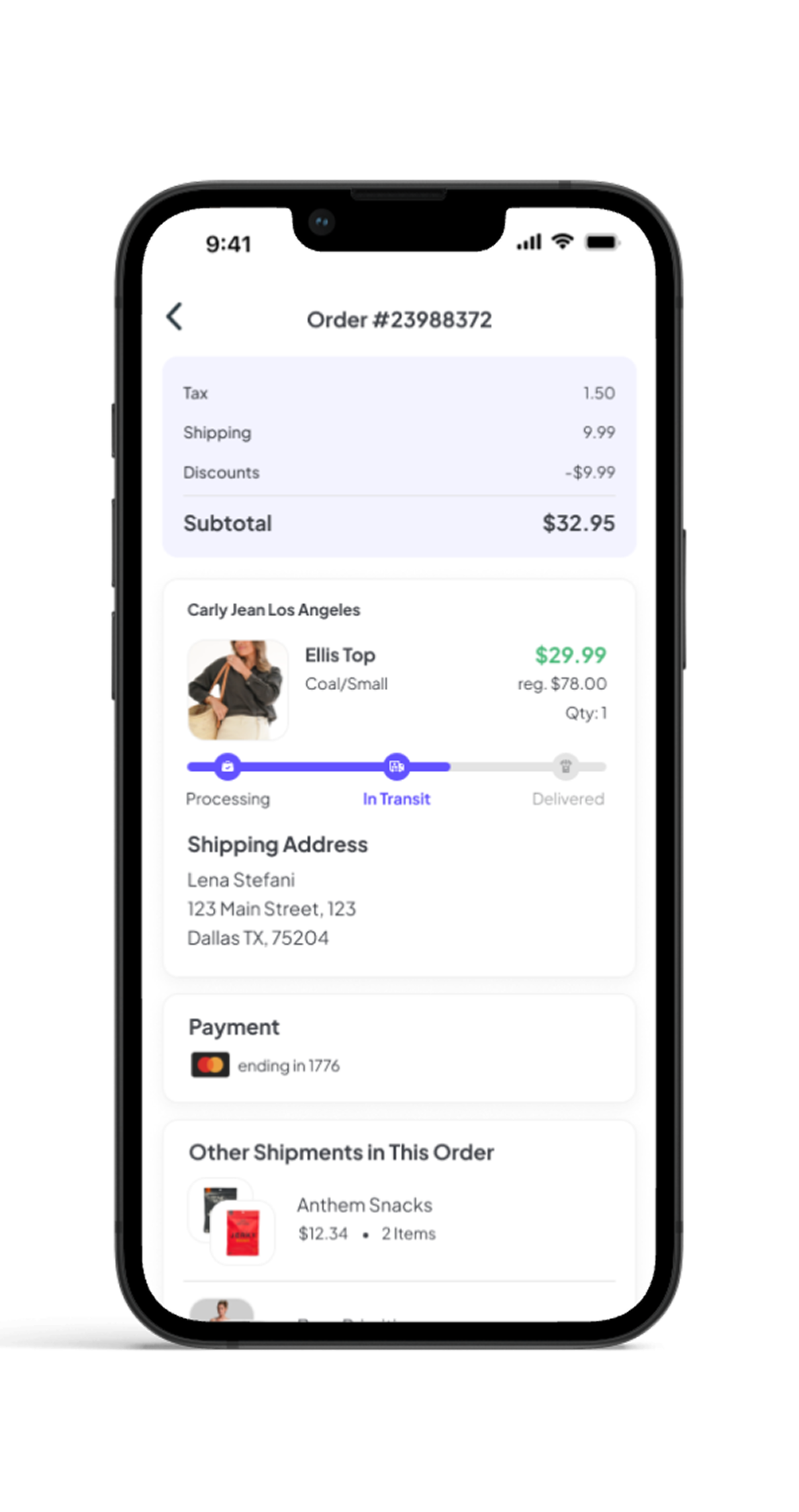Order tracking